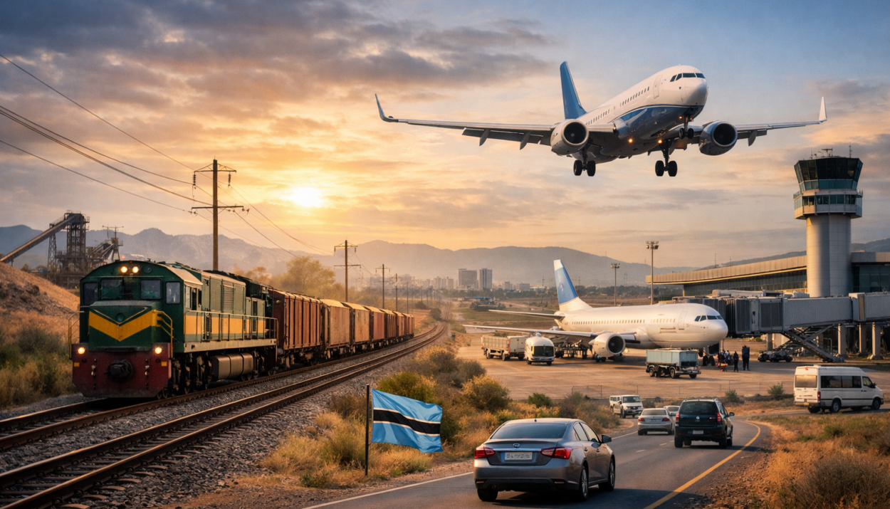 Le secteur des transports botswanais recule : chute de 32 % du fret ferroviaire et 13 % du trafic passagers